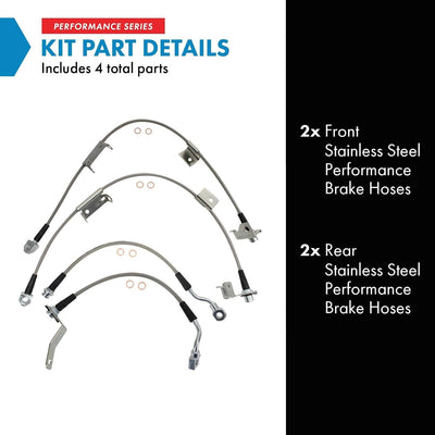 Set mangueras freno Chevy Silverado 1500 02 GMC Sierra