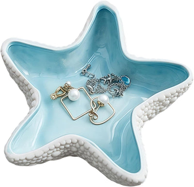 Plato cerámica anillos y baratijas temática oceánica