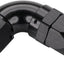 Acoplador manguera PTFE aluminio negro 90grados