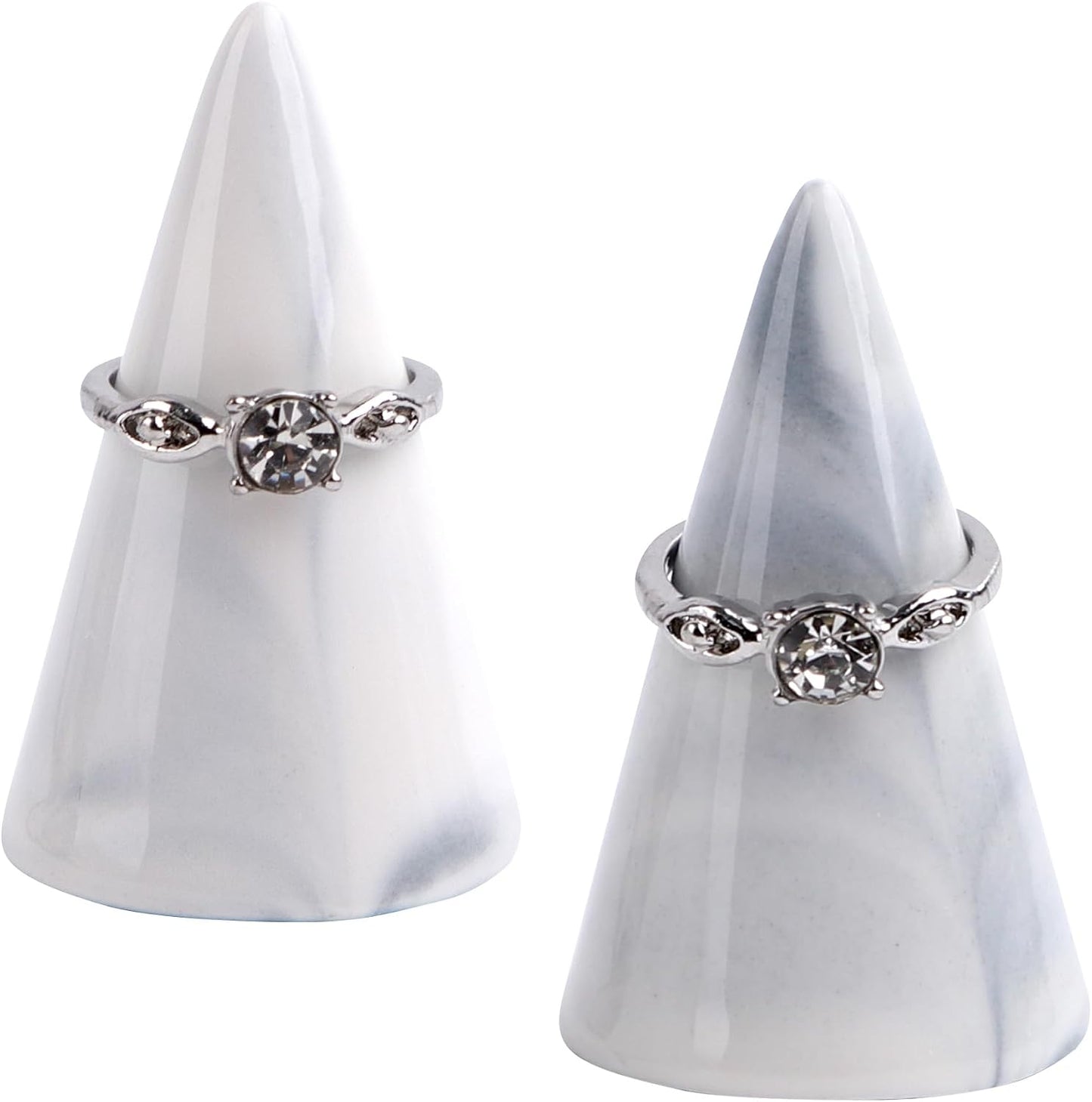2 Soportes Mármol Cerámica para Mesita Noche Decorativo