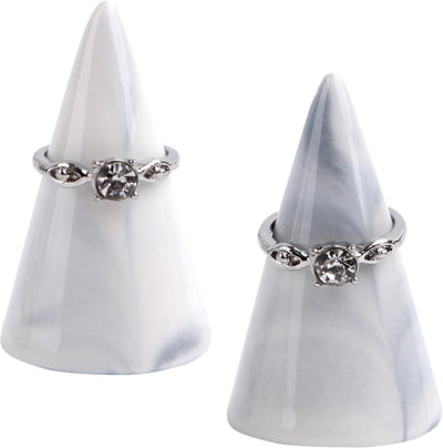 2 Soportes Mármol Cerámica para Mesita Noche Decorativo