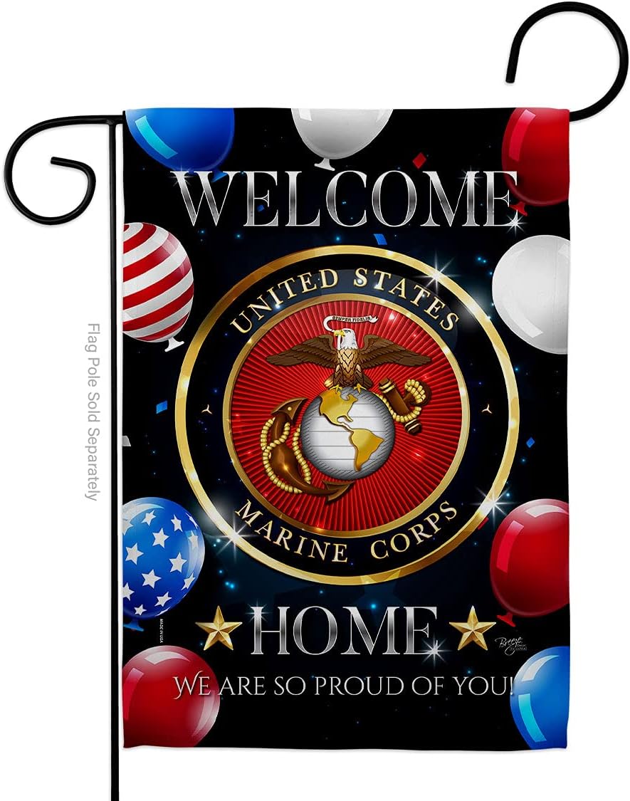 Bandera USMC Semper Fi 13x18.5" Cartel Casa
