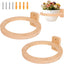 2 Pzas Colgador Pared Madera Soporte Plantas Minimalista