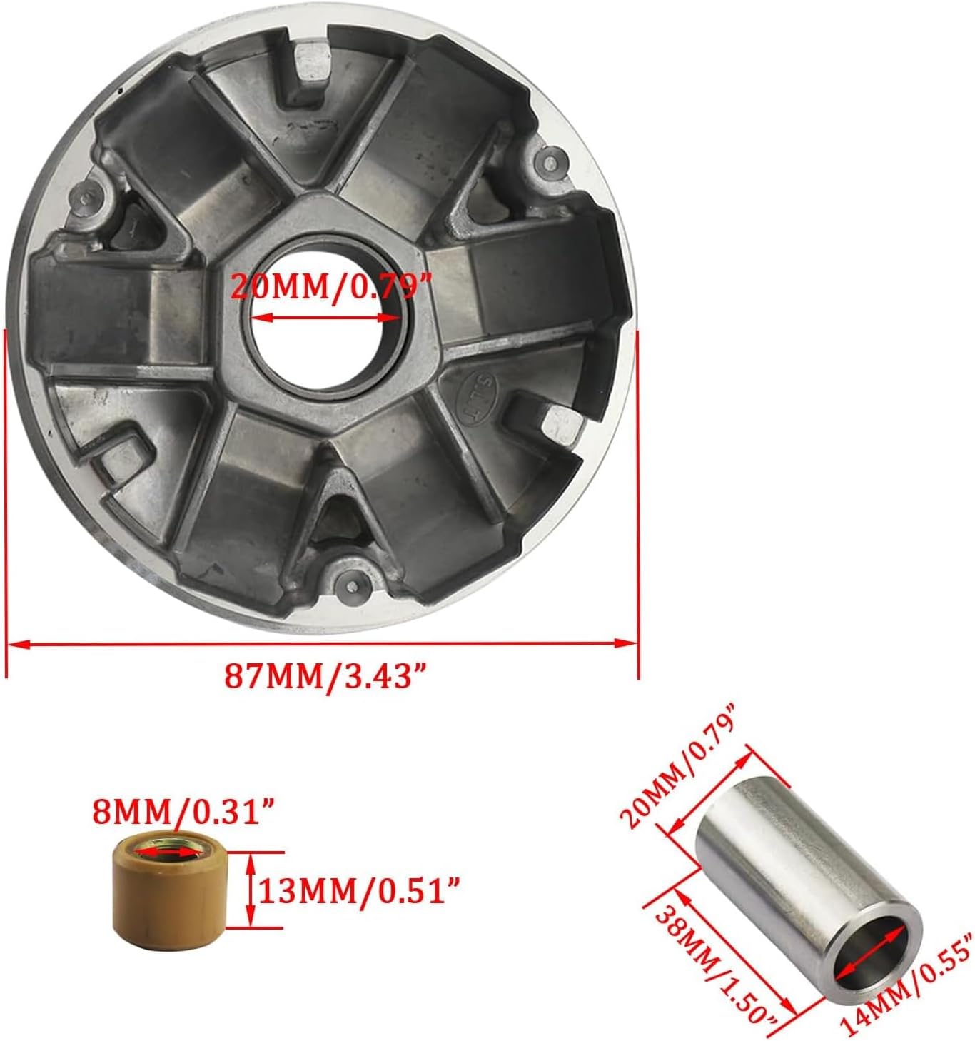 Variador completo para motor GY6 50cc 80cc 100cc ATV Go Kart