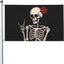 Bandera calavera hippie 3x5ft decoración hogar fiestas