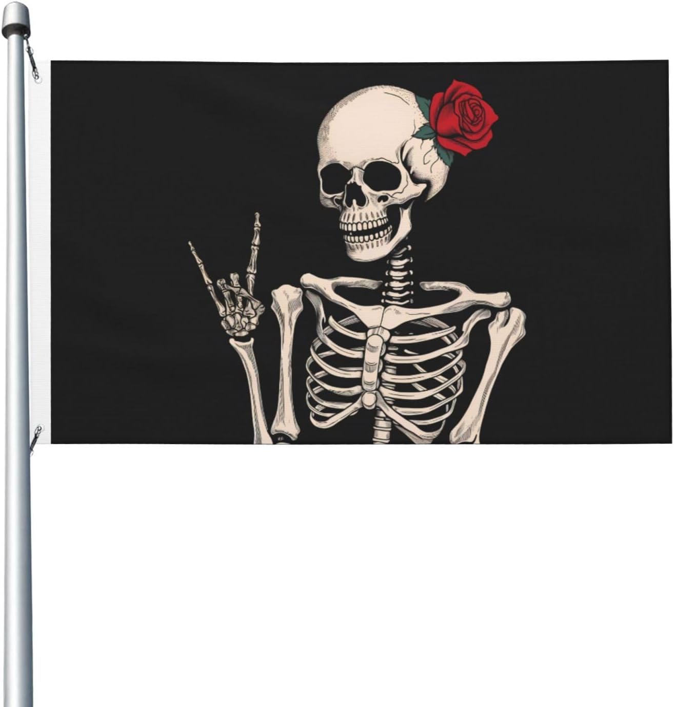 Bandera calavera hippie 3x5ft decoración hogar fiestas