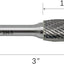 Lima rotativa carburo tungsteno forma llama corte doble