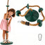 Columpio cuerda para árbol niños exteriores verde