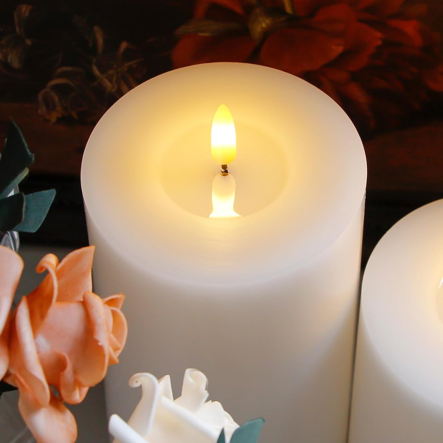 Velas LED parpadeantes 4x8pulg temporizador decoración