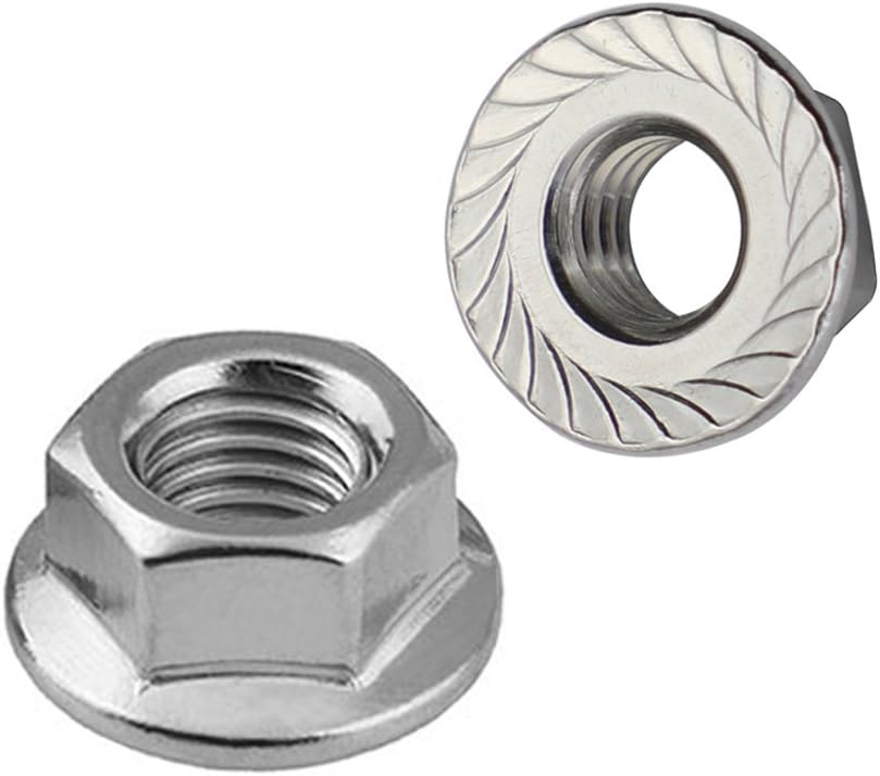 Tuercas hex 6-32 acero inox 18-8 brillante 100 uds