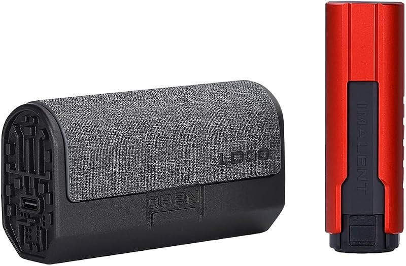 Linterna EDC 4000 lúmenes con batería recargable roja