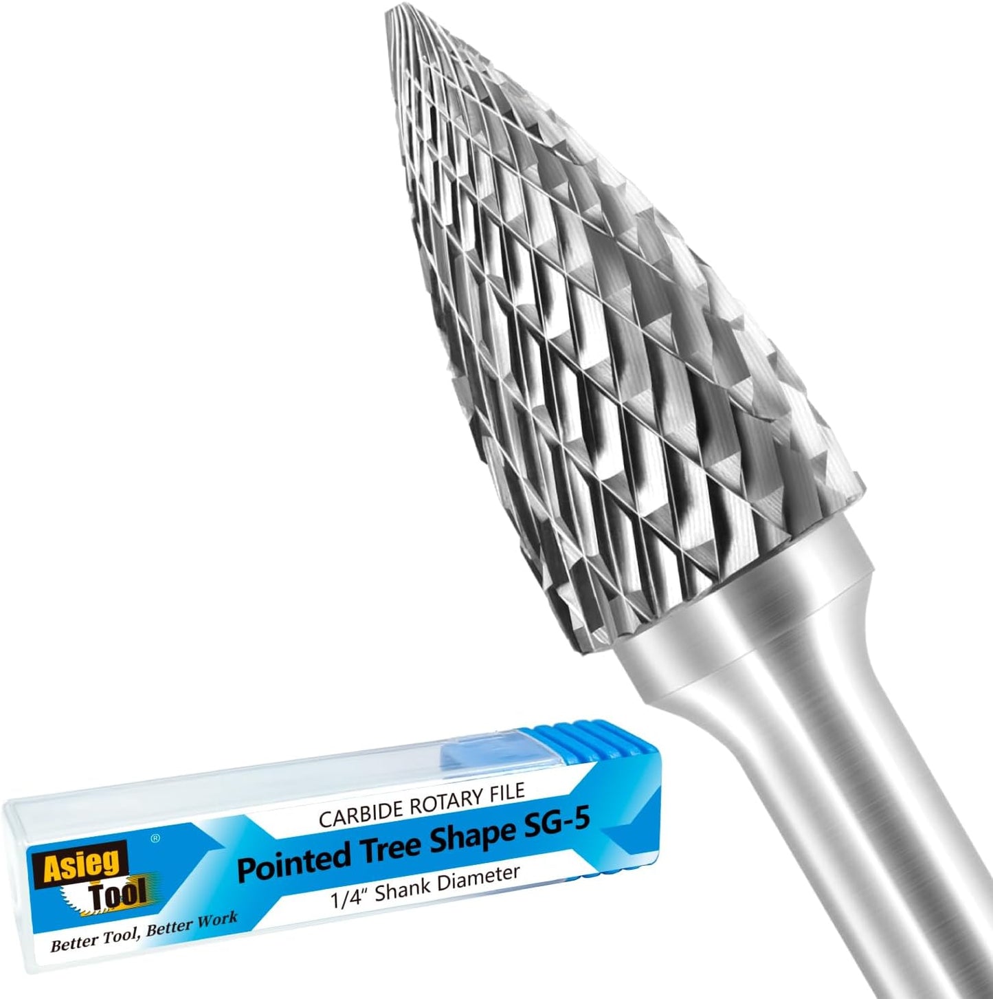 Broca de carburo tungsteno 1/4'' doble corte para die grinder