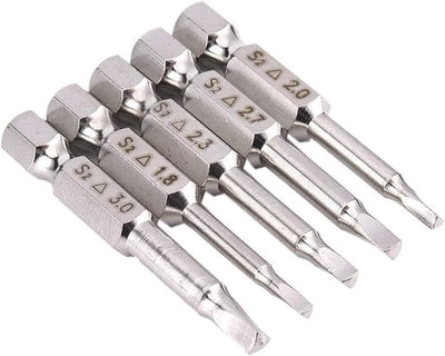 Set 5 puntas destornillador triangular magnética acero S2 1/4 pulg
