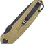 Cuchillo plegable hoja D2 mango micarta EDC senderismo verde