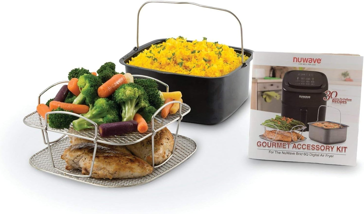 Accesorios freidora aire BRIO 6qt sartén reversible estante