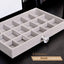 Caja organizadora joyas terciopelo gris 5 cajones