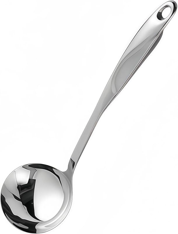 Cucharón sopa acero inox mango largo 13.4pulg