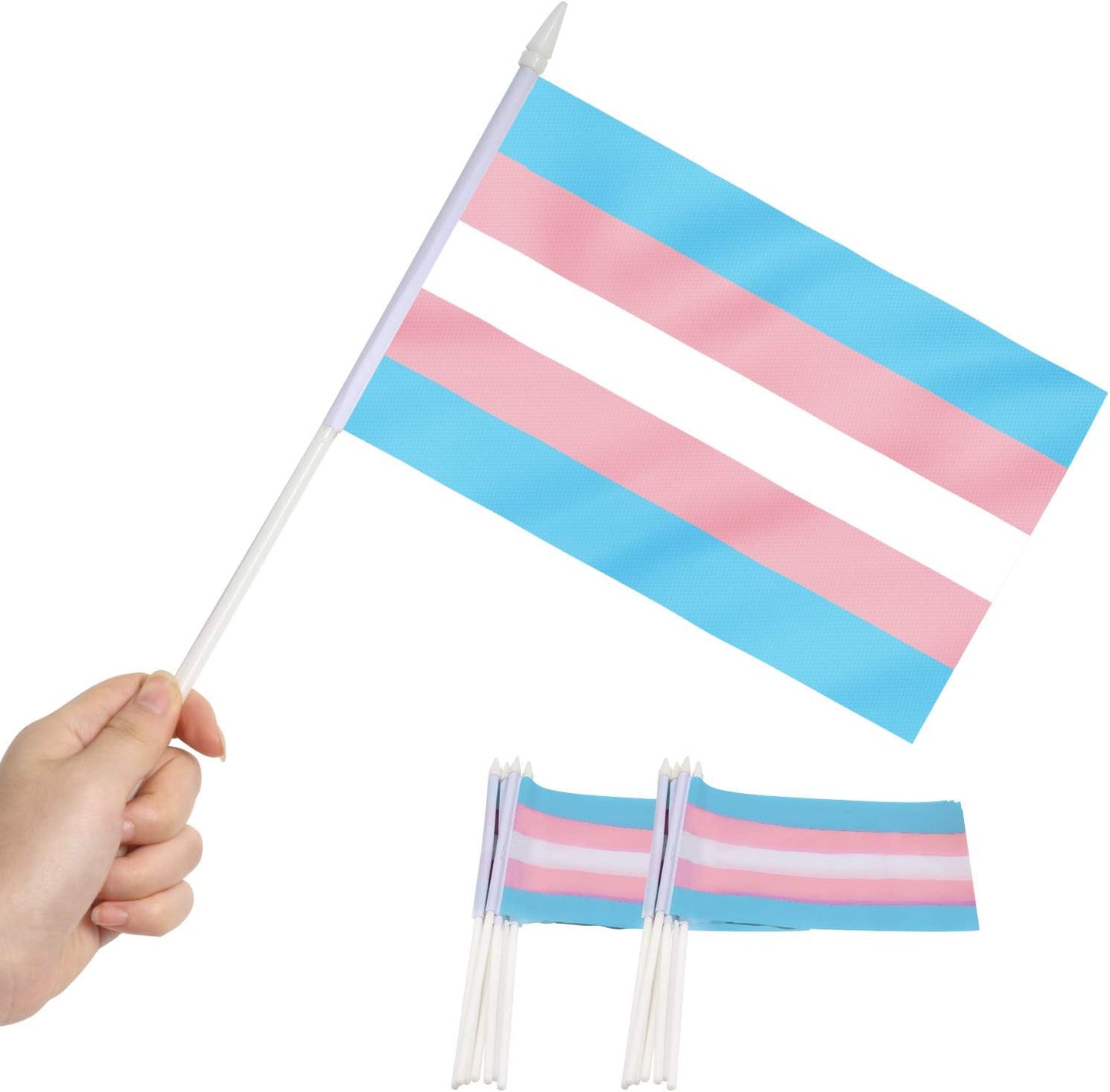 Bandera trans 5x8pulg set 12 resistentes decoloración