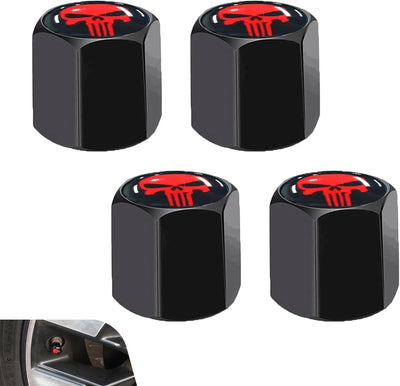 4 Tapones Válvula Neumático con Sello Goma Metal