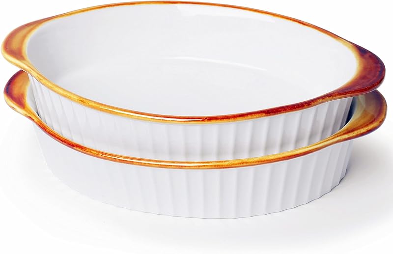 Cazuelas porcelana ovaladas doble asa para 1-2 personas set 2