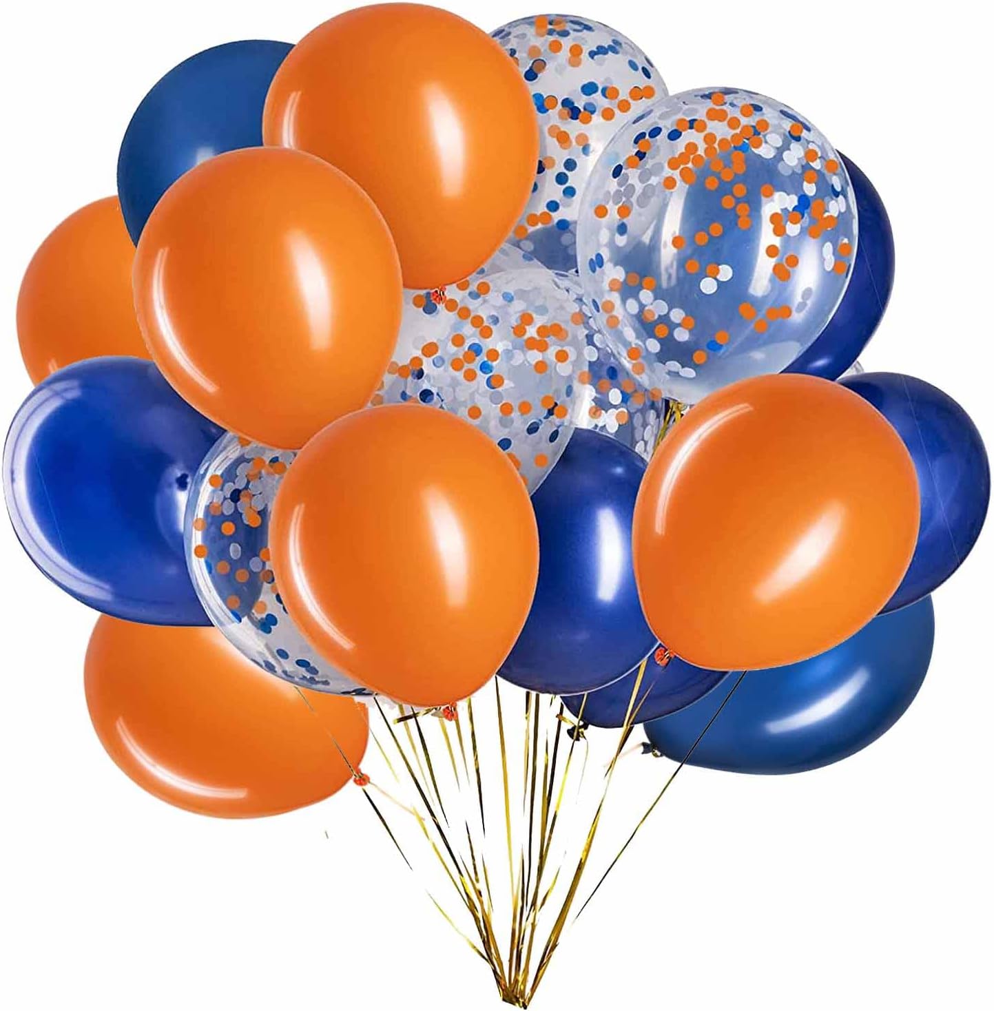 Globos azules y naranja 12pulg pack 50 para bodas y fiestas