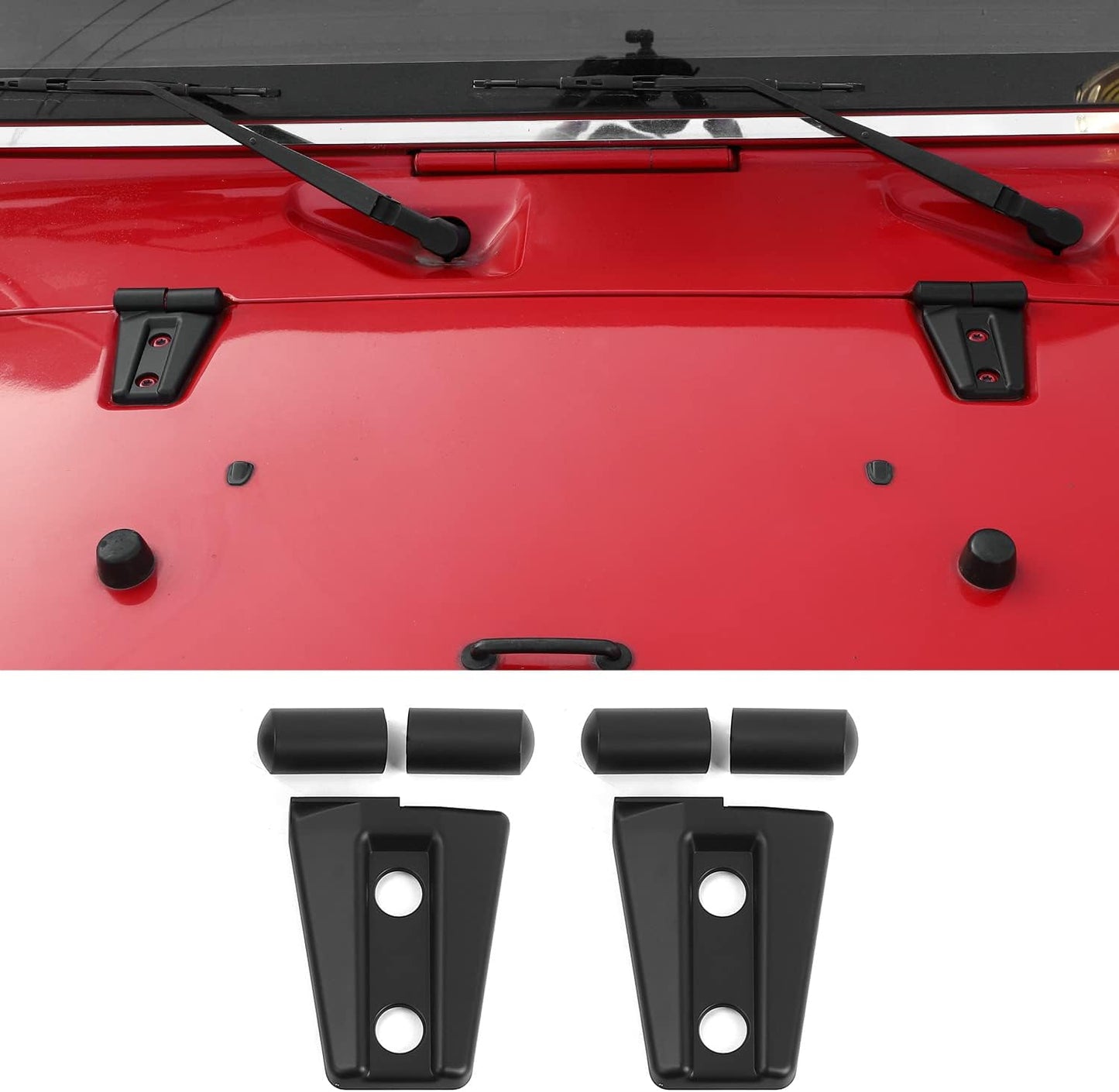 Cubiertas bisagra capó Jeep JK Unlimited 07-18 negro mate