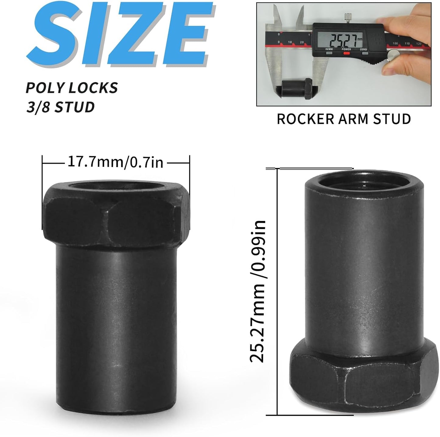 Cerraduras polietileno 3/8 para balancines aluminio 2 Uds