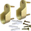 Soportes barra armario ovalada 15x30mm latón satinado set 10