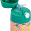 Botella agua aislada acero inox niños popote tapa volteo
