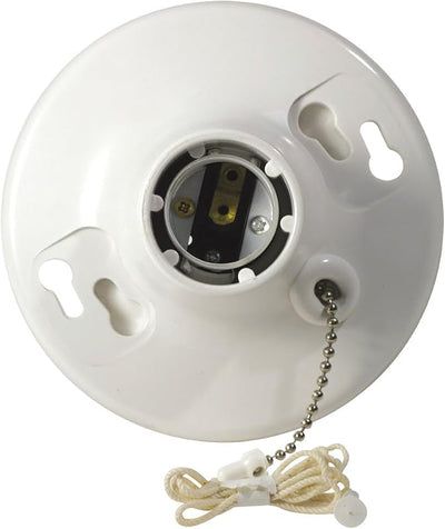 Soporte lámpara con cable cadena tracción 660w blanco