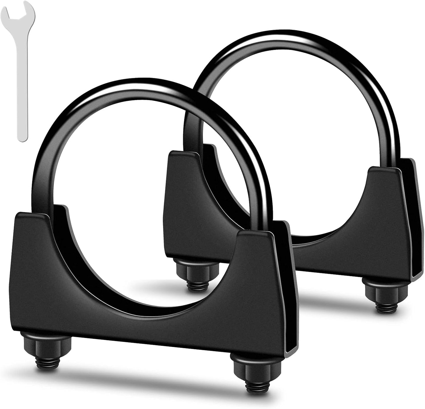 Abrazaderas U silenciador 2.25pulg negro a prueba de oxido