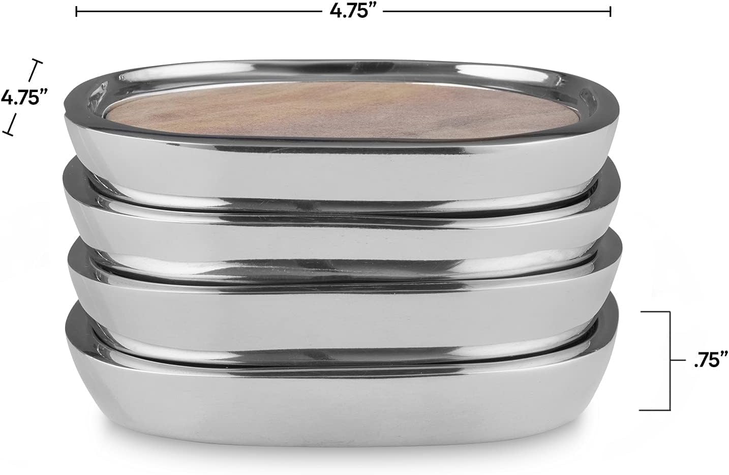 Set 4 posavasos piedra arenisca decoración mesa café