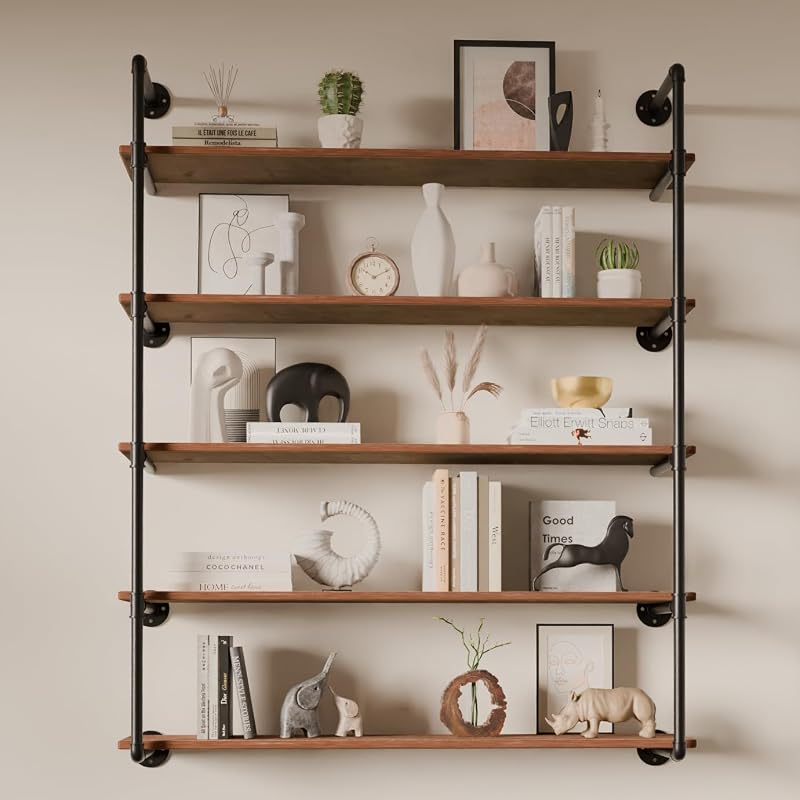 Estante industrial hierro 5 niveles 48" para libros