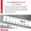 Regla aluminio 72" 2" 0.125" para metal madera