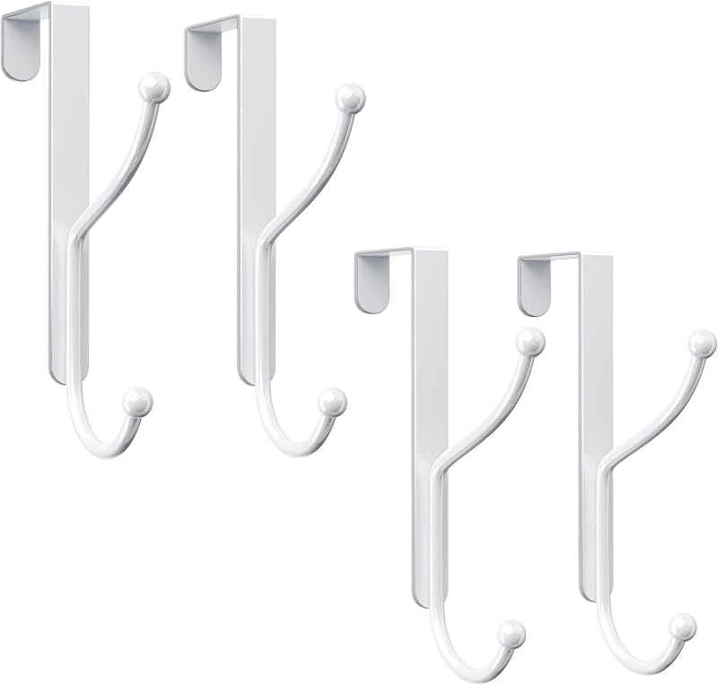 4 Ganchos puerta resistente sin perforar 6.5pulg