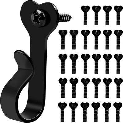 60 Ganchos Metal para Luces Cadena al Aire Libre