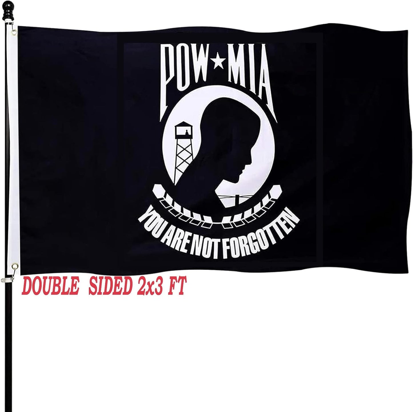 Bandera Mia Pow doble cara 2x3m nailon antidecoloración