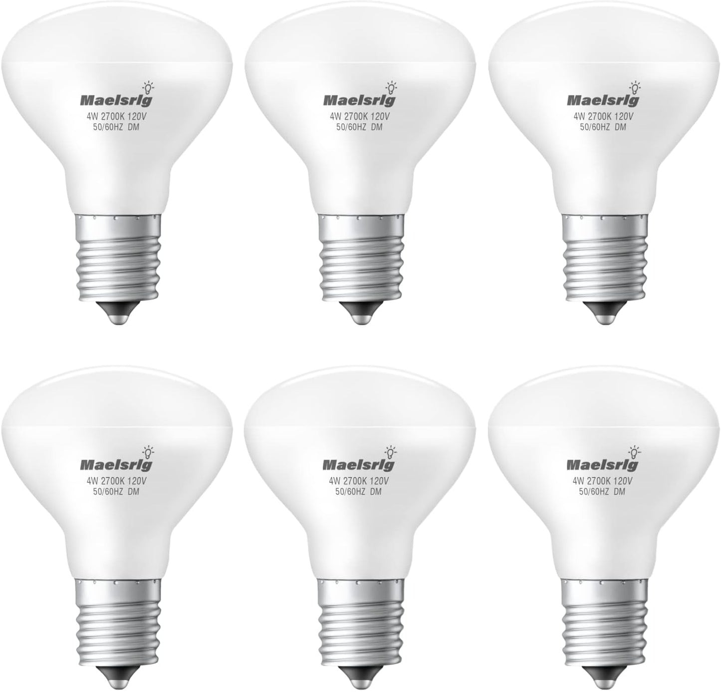 Bombilla LED E17 R14 4W 2700K Pack 6