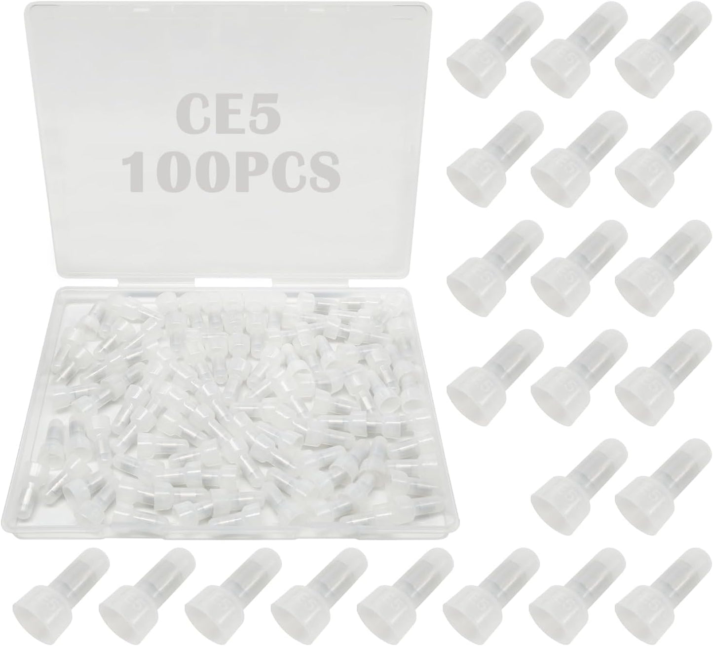 100 Pzas Conectores Terminal Crimpado 12-10AWG Nylon CE5