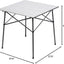 Mesa cuadrada plegable aluminio 4 personas color plateado