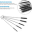Kit limpieza carburador 13 cables acero inox 10 piezas 5 cepillos