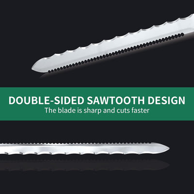 Cuchillo aislante doble cara 11pulg acero inox para lana y césped