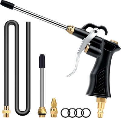 Pistola soplador aire boquilla ajustable manguera universal