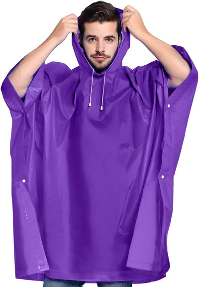 Ponchos lluvia adultos impermeables portátiles 2 pzas con capucha
