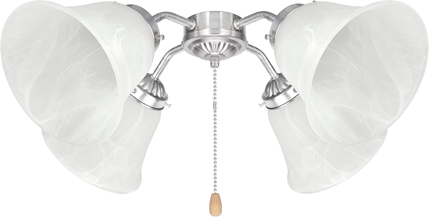 Pantalla cristal ventilador techo campana alabastro