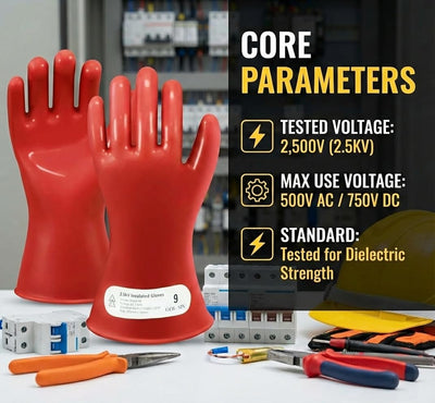 Guantes electricista dieléctrico clase 00 ASTM resistentes