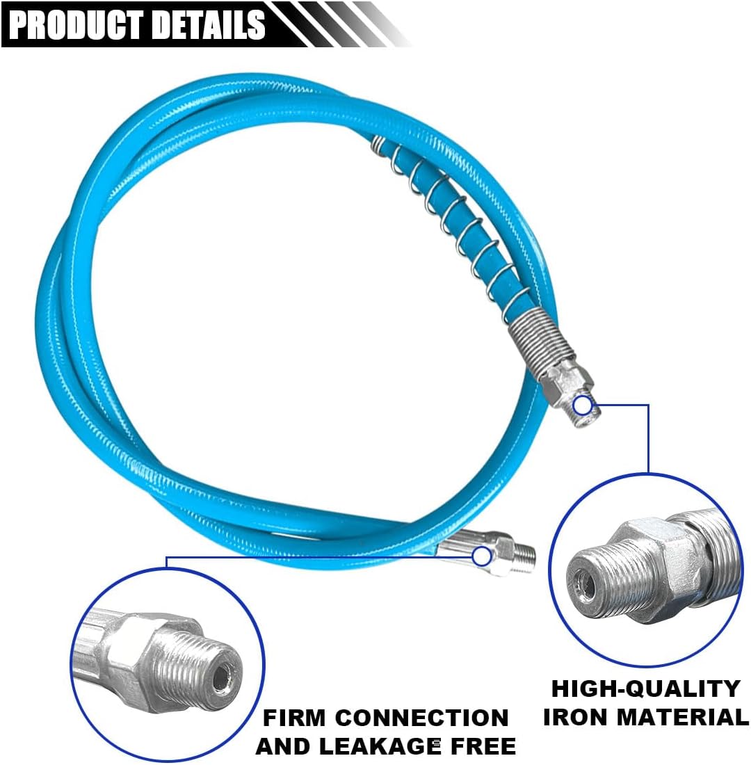 Manguera engrase 39pulg flexible kit 8 accesorios
