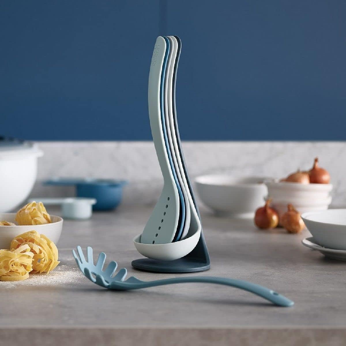 Set 5 Pzas Utensilios Cocina Apilables con Soporte Magnético