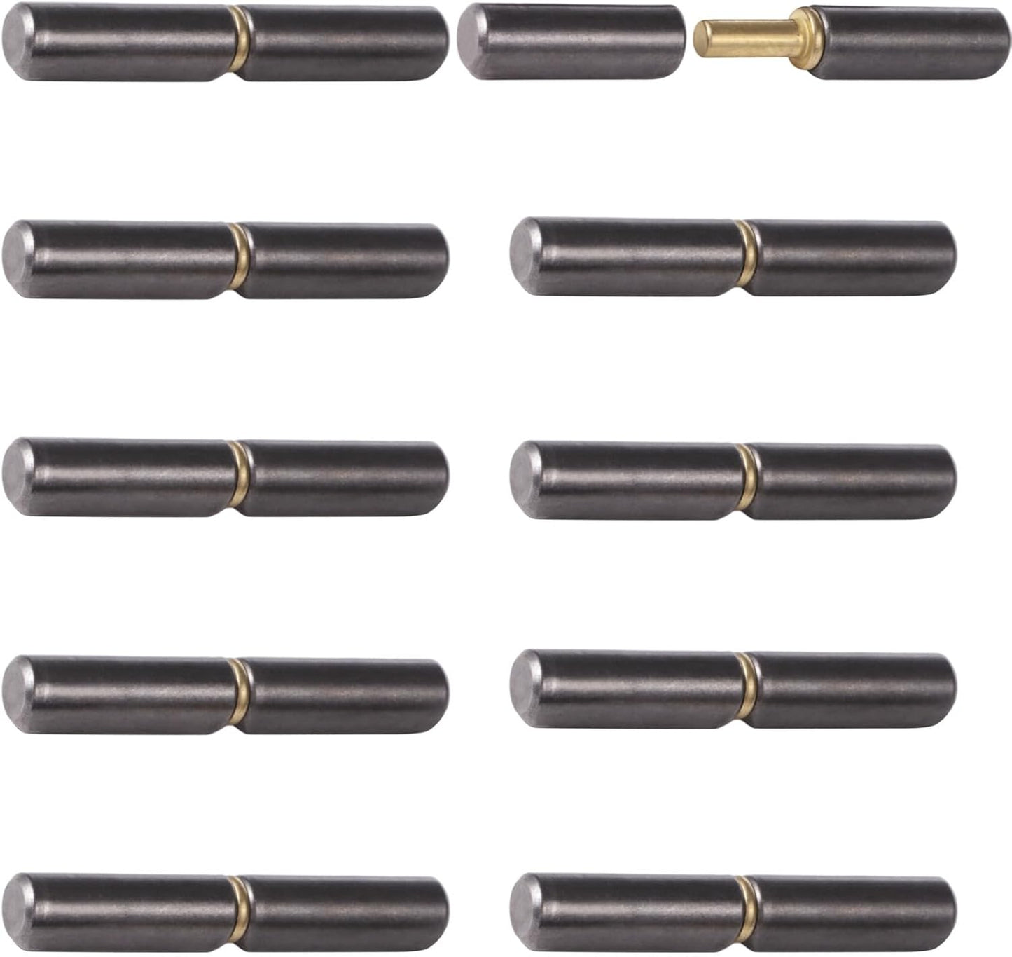 10 Bisagras Soldables 2-1/4pulg Metal Resistente Puertas Batientes