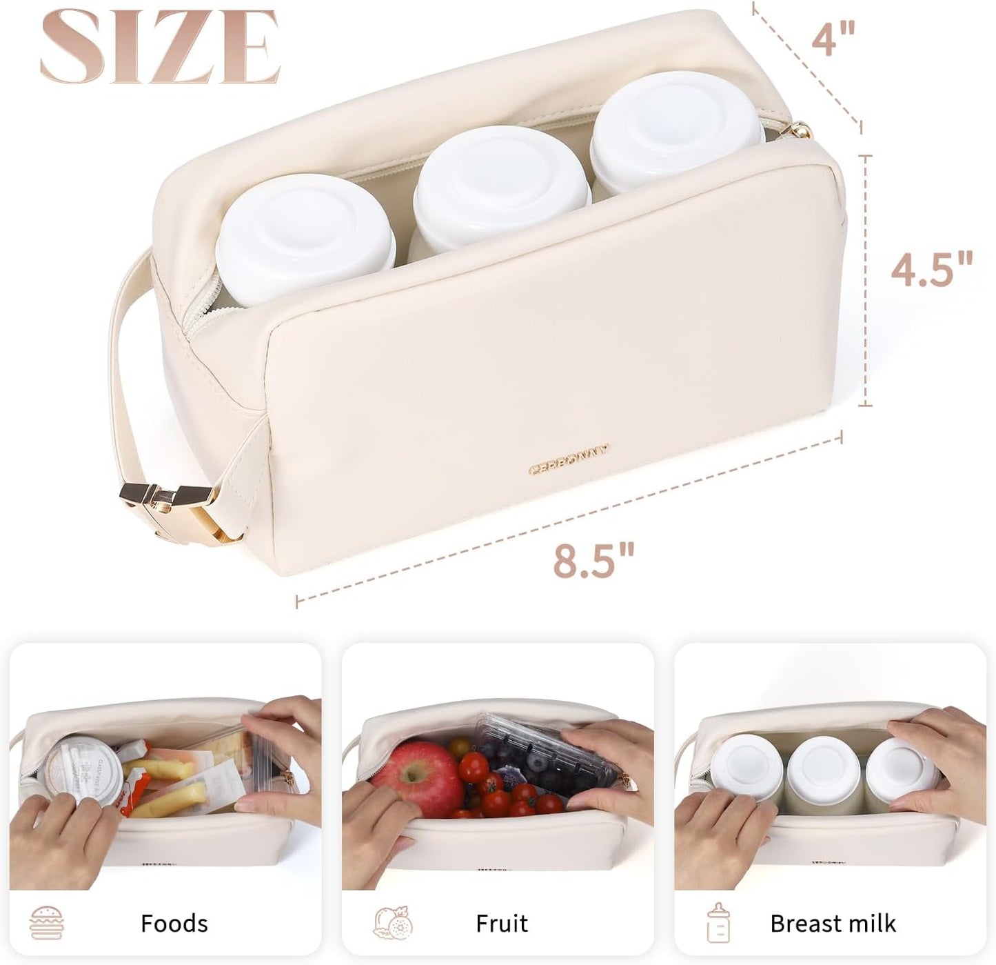 Bolsa almuerzo congelable térmica con hielo integrado